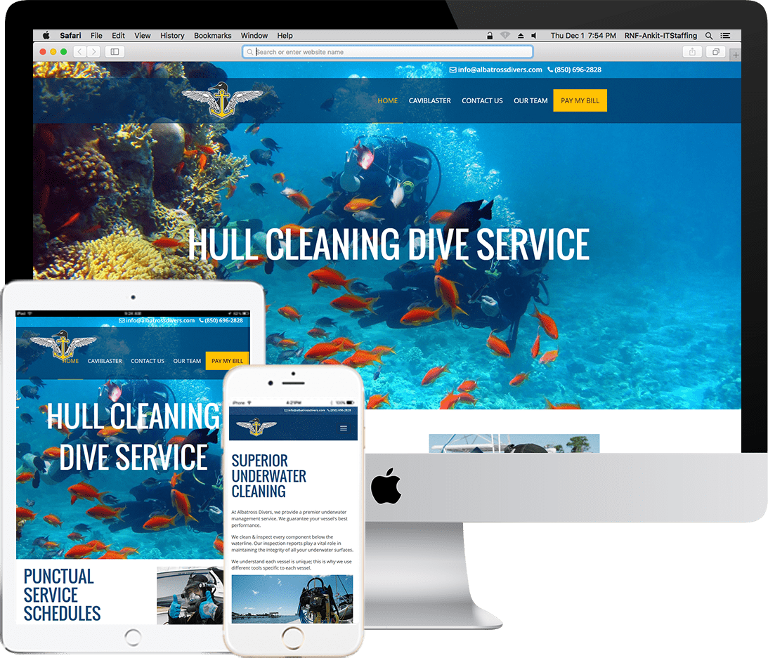 Being a Codeigniter development company, RNF Technologies built an integrated web based software system for Albatross Divers.
