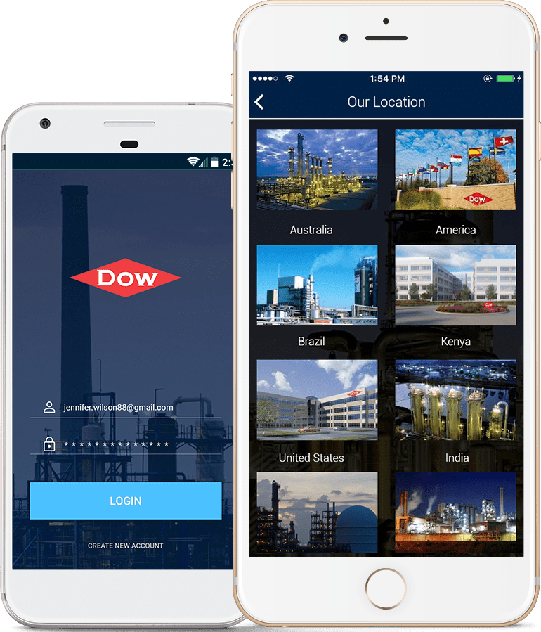 RNF Technologies provided custom mobile app development services to Dow Chemicals