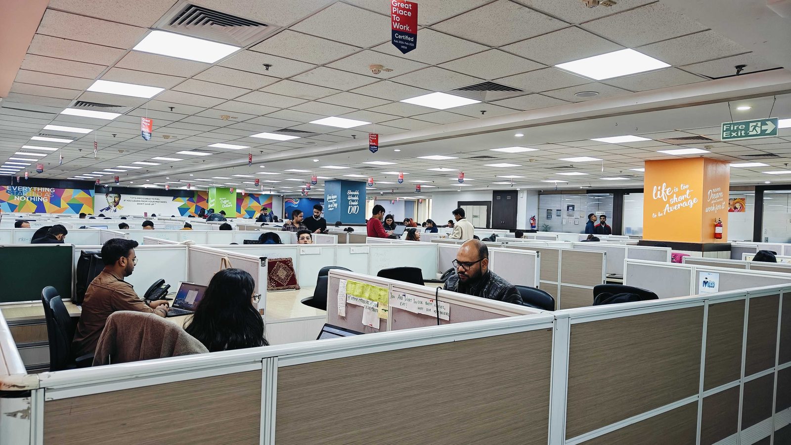 The office floor in Noida