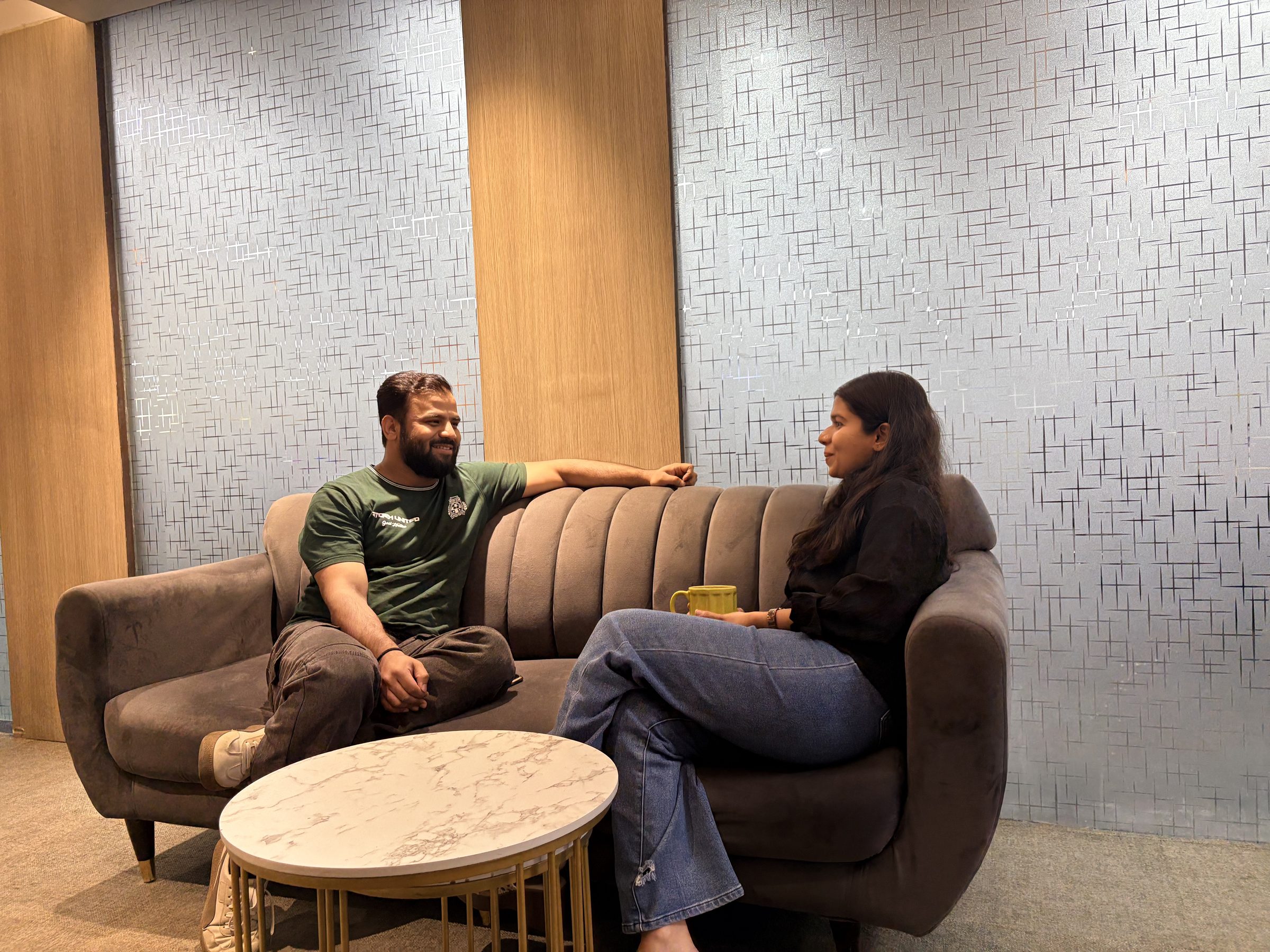 The lounge at the RNF office in Noida